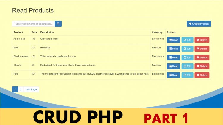 Advanced CRUD Using PHP Update Version [ Create - Read - Update - Delete ] Part 1