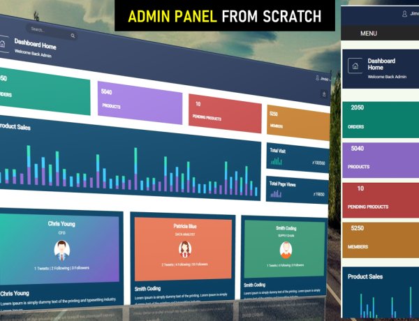 Introduction - Responsive Admin Dashboard From Scratch Using HTML CSS And JavaScript